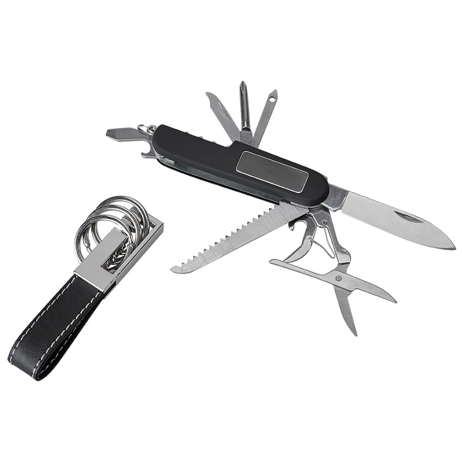 картинка Набор: нож многофункциональный (9 функций) и брелок в подарочной упаковке 
