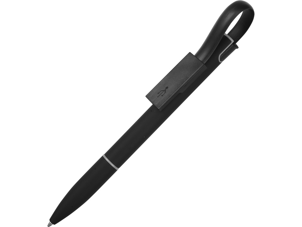 картинка Ручка металлическая шариковая Connect с кабелем USB 2 в 1 