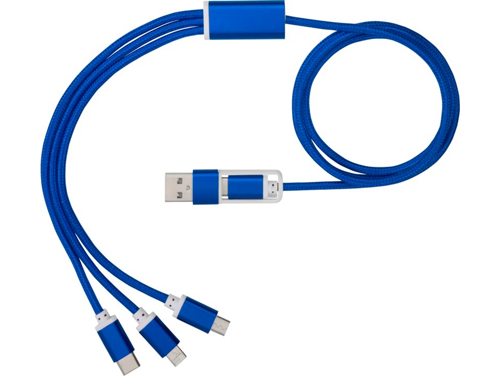картинка Универсальный зарядный кабель 3-в-1 с двойным входом 
