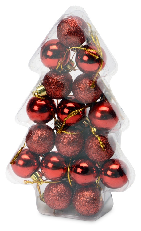картинка Набор новогодних шаров в футляре-елочке 