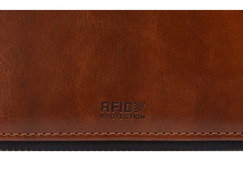 картинка Бизнес-блокнот на молнии А5 Fabrizio с RFID защитой и ручкой