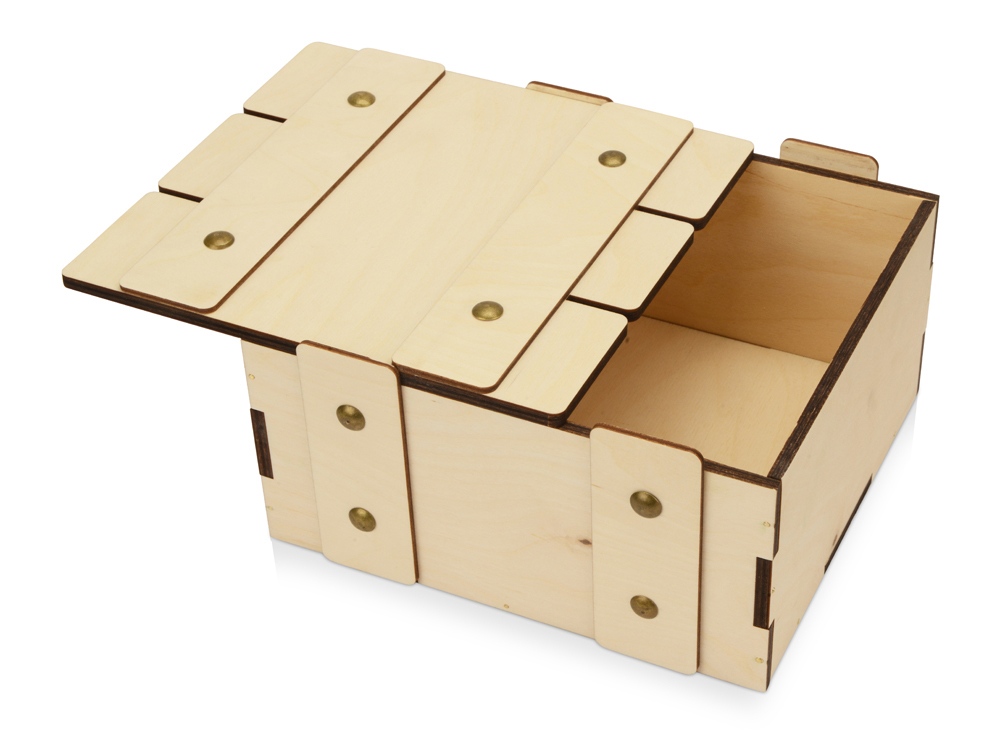 картинка Деревянная подарочная коробка с крышкой Ларчик