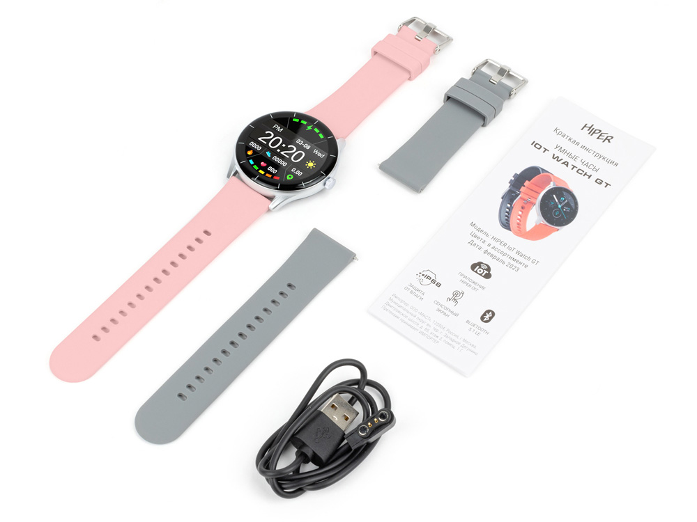 картинка Умные часы IoT Watch GT, 2 ремешка в комплекте