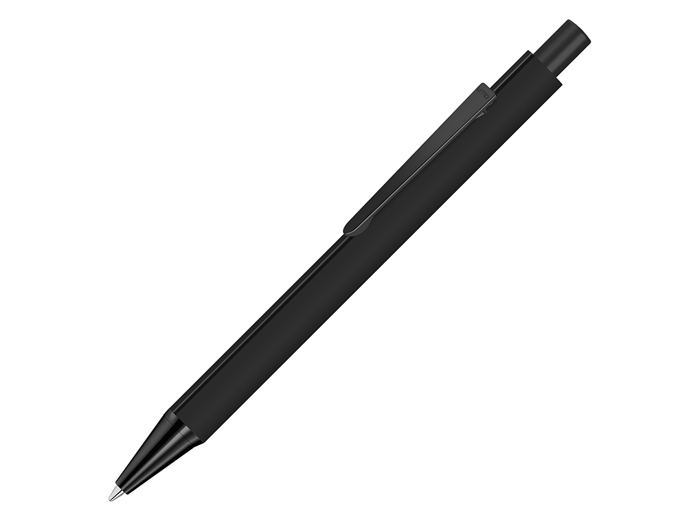 картинка Ручка шариковая металлическая Pyra M soft-touch с зеркальной гравировкой и черными деталями 