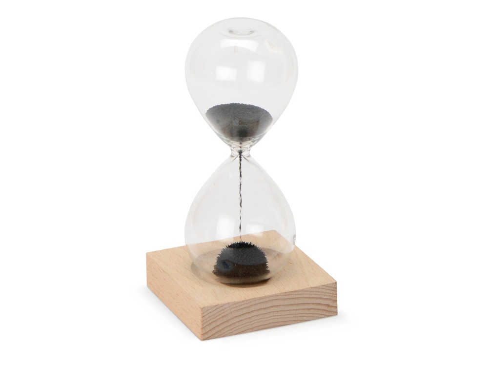 картинка Песочные магнитные часы на деревянной подставке Infinity 