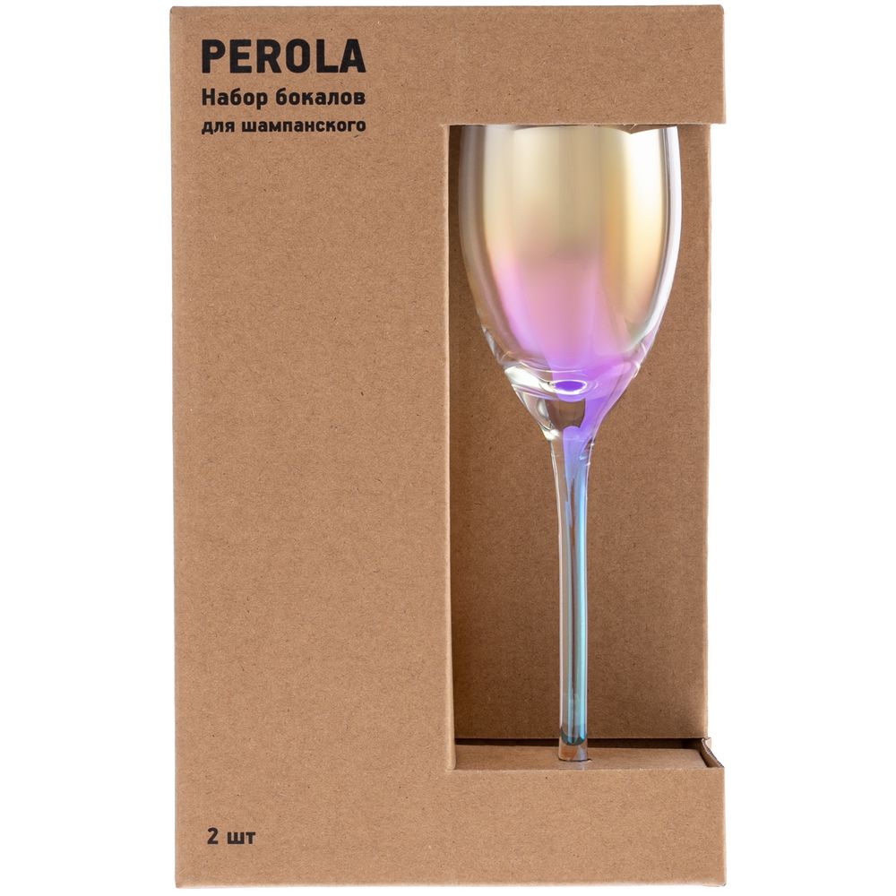 картинка Набор из 2 бокалов для шампанского Perola 